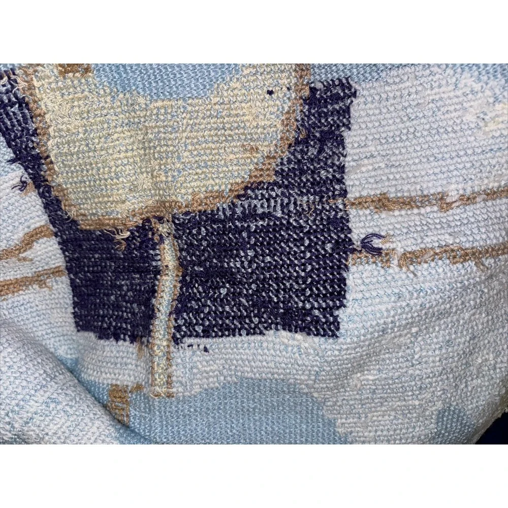 Handmade Crochet Blanket Carousel Horse Nursery Baby Toddler 56x36 Blue